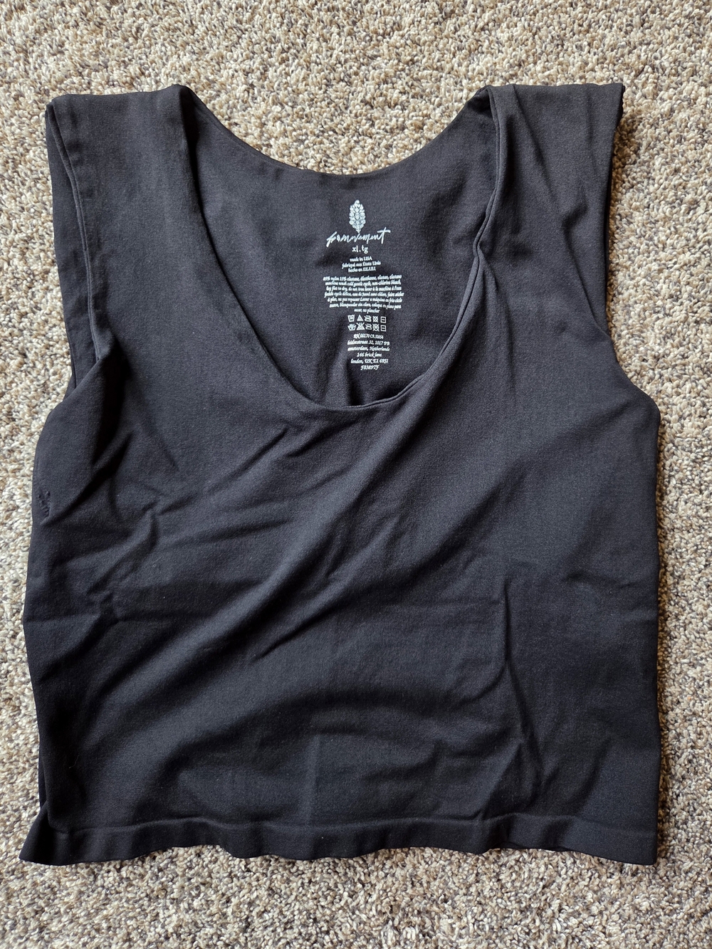 Free People Black Scoop Neck Tank
